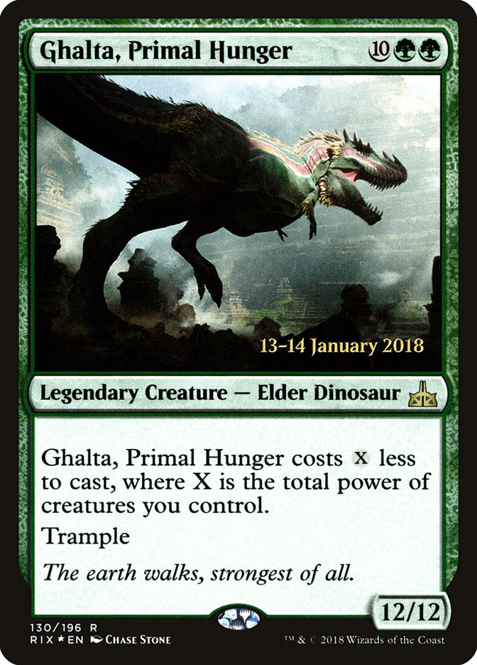 Ghalta, Primal Hunger [Rivals of Ixalan Prerelease Promos] | Gate City Games LLC