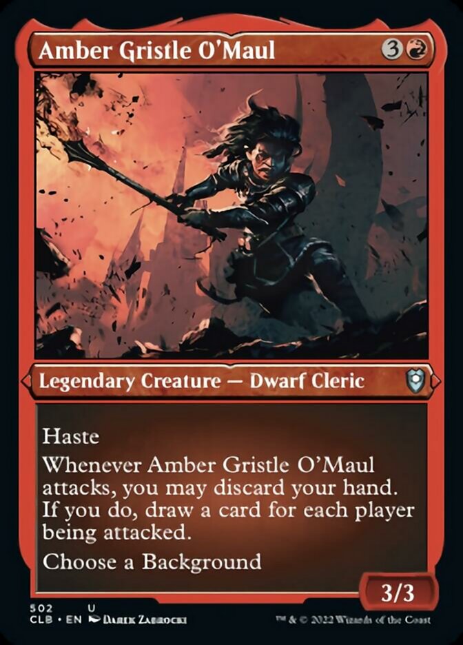 Amber Gristle O'Maul (Foil Etched) [Commander Legends: Battle for Baldur's Gate] | Gate City Games LLC