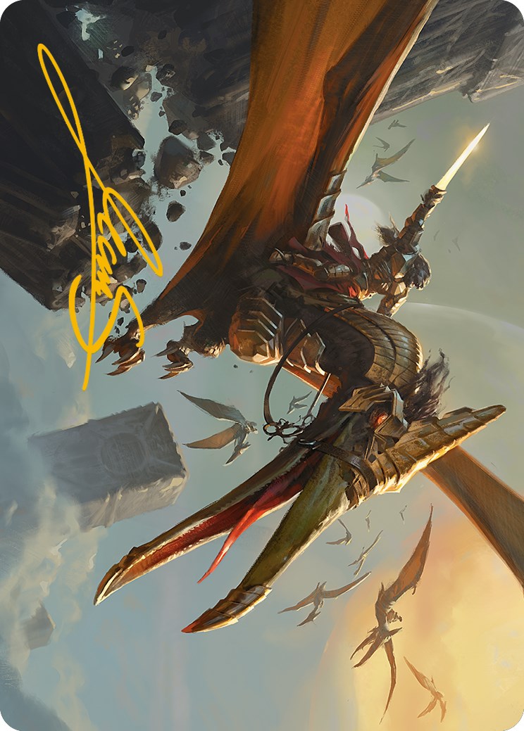 Skyhunter Strike Force Art Card (Gold-Stamped Signature) [Phyrexia: All Will Be One Art Series] | Gate City Games LLC