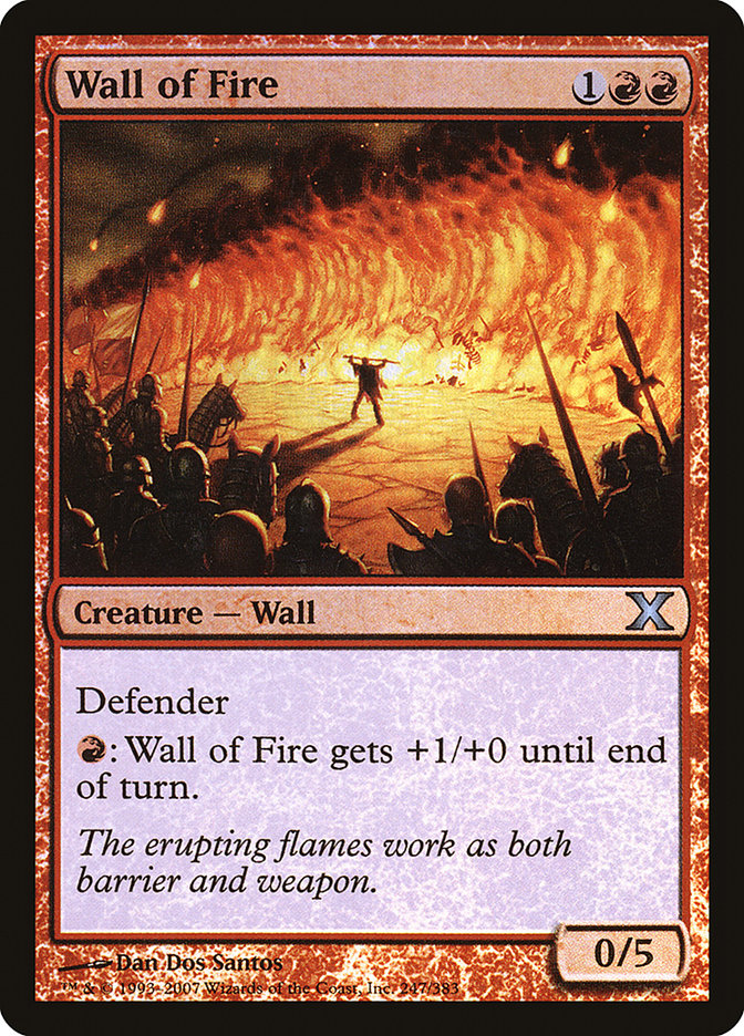 Wall of Fire (Premium Foil) [Tenth Edition] | Gate City Games LLC