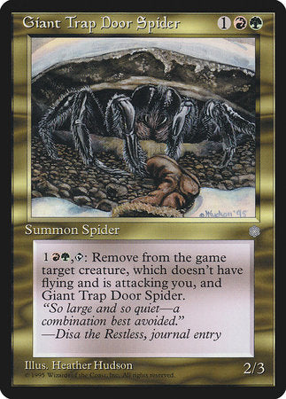 Giant Trap Door Spider [Ice Age] | Gate City Games LLC