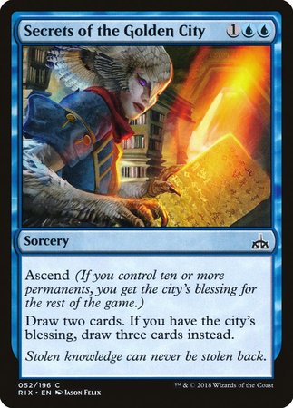 Secrets of the Golden City [Rivals of Ixalan] | Gate City Games LLC