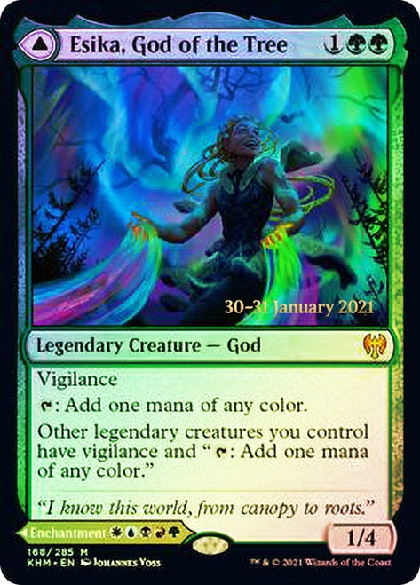 Esika, God of the Tree // The Prismatic Bridge  [Kaldheim Prerelease Promos] | Gate City Games LLC