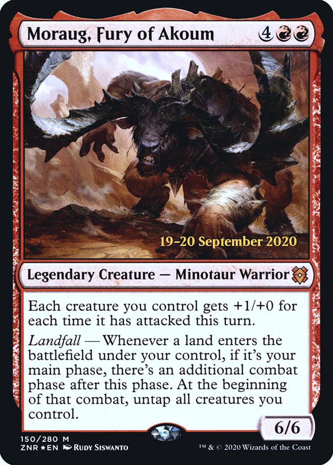 Moraug, Fury of Akoum  [Zendikar Rising Prerelease Promos] | Gate City Games LLC