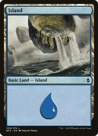 Island (258) [Battle for Zendikar] | Gate City Games LLC