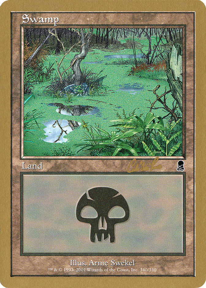 Swamp (cr340) (Carlos Romao) [World Championship Decks 2002] | Gate City Games LLC