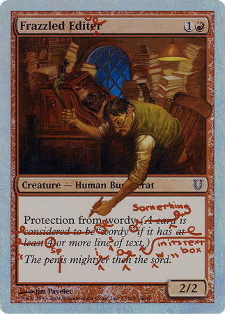 Frazzled Editor (Alternate Foil) [Unhinged] | Gate City Games LLC
