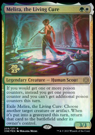 Melira, the Living Cure [Phyrexia: All Will Be One Prerelease Promos] | Gate City Games LLC