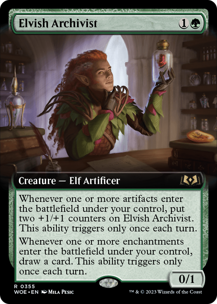 Elvish Archivist (Extended Art) [Wilds of Eldraine] | Gate City Games LLC