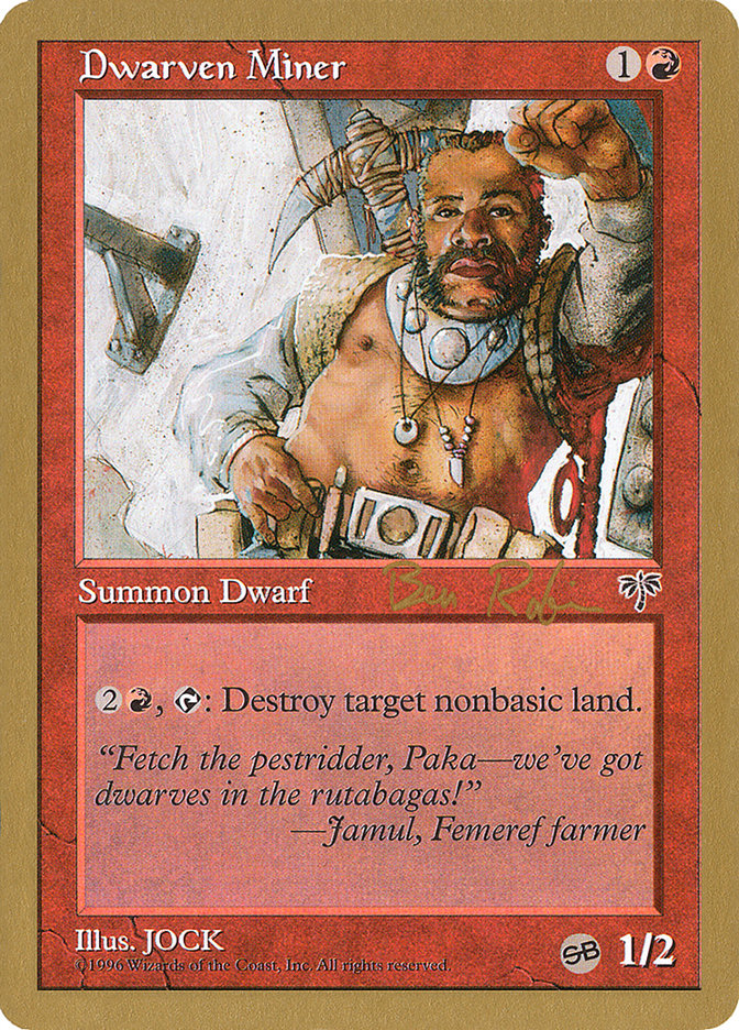 Dwarven Miner (Ben Rubin) (SB) [World Championship Decks 1998] | Gate City Games LLC