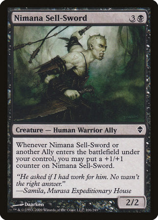 Nimana Sell-Sword [Zendikar] | Gate City Games LLC