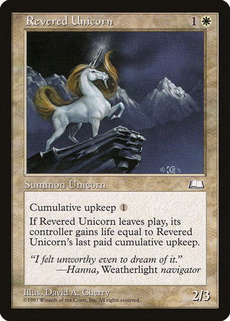 Revered Unicorn [Weatherlight] | Gate City Games LLC
