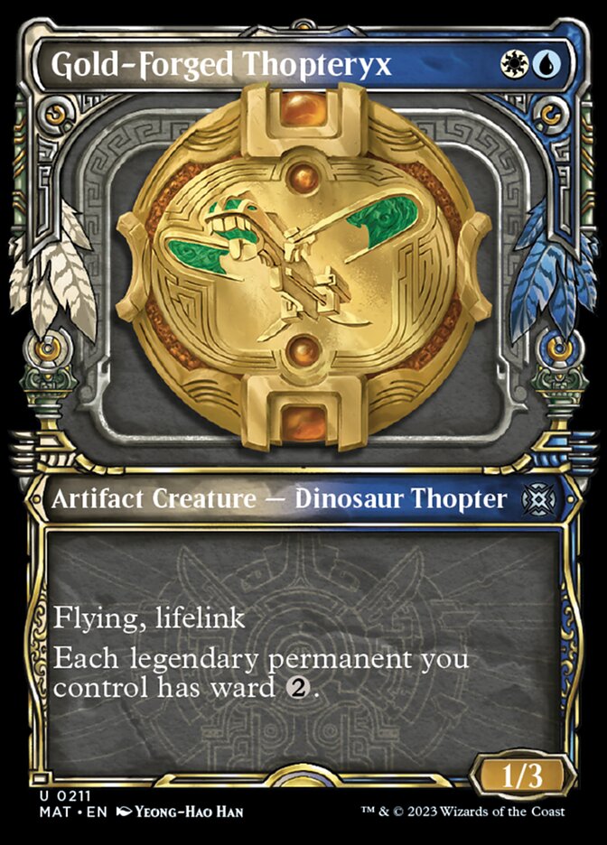 Gold-Forged Thopteryx (Showcase Halo Foil) [March of the Machine: The Aftermath] | Gate City Games LLC