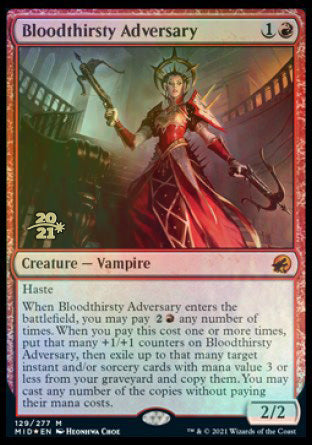 Bloodthirsty Adversary [Innistrad: Midnight Hunt Prerelease Promos] | Gate City Games LLC