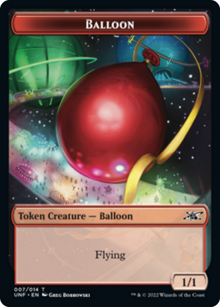 Teddy Bear // Balloon Double-sided Token [Unfinity Tokens] | Gate City Games LLC