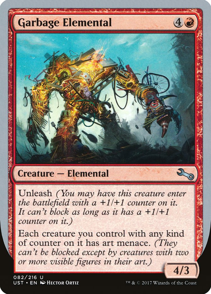 Garbage Elemental (4/3 Creature) [Unstable] | Gate City Games LLC