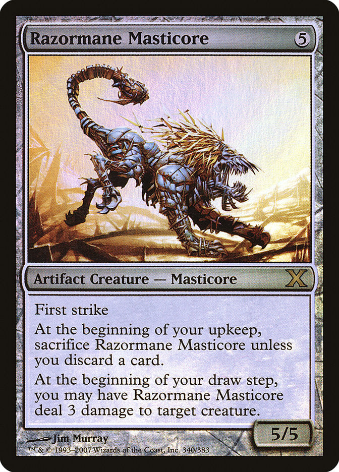 Razormane Masticore (Premium Foil) [Tenth Edition] | Gate City Games LLC