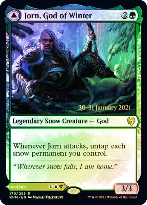 Jorn, God of Winter // Kaldring, the Rimestaff   [Kaldheim Prerelease Promos] | Gate City Games LLC