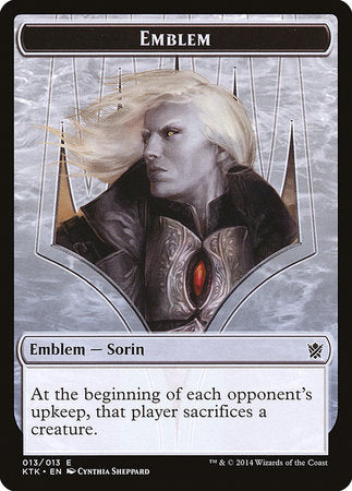 Emblem - Sorin, Solemn Visitor [Khans of Tarkir Tokens] | Gate City Games LLC