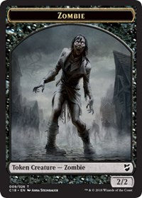 Zombie // Shapeshifter Double-sided Token [Commander 2018 Tokens] | Gate City Games LLC