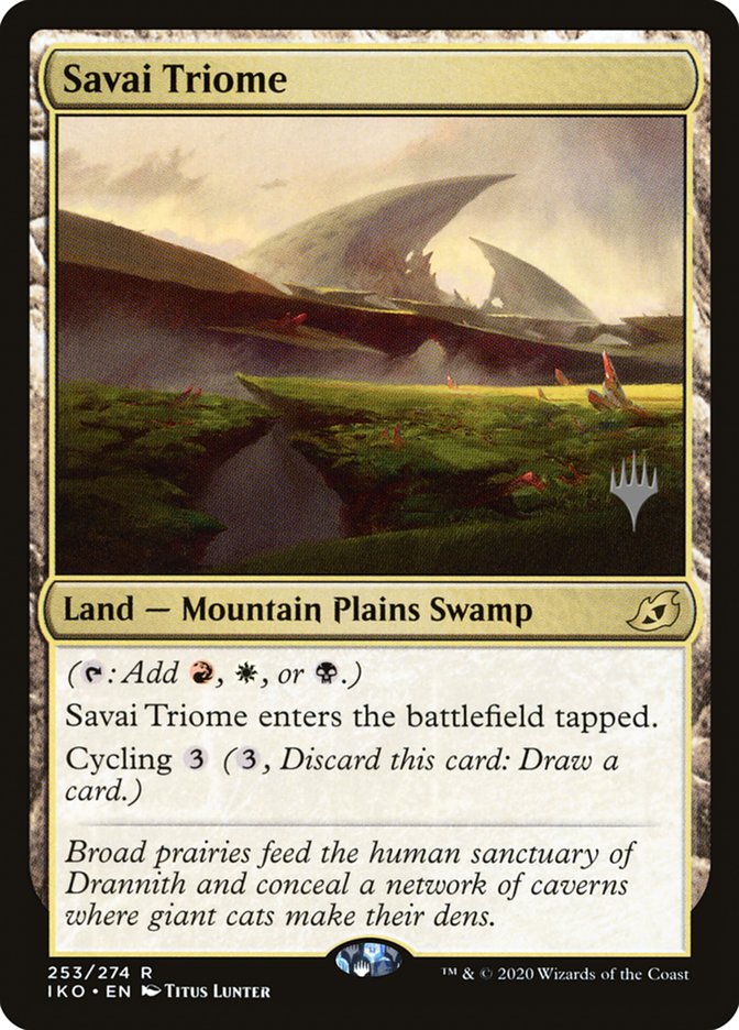 Savai Triome (Promo Pack) [Ikoria: Lair of Behemoths Promos] | Gate City Games LLC