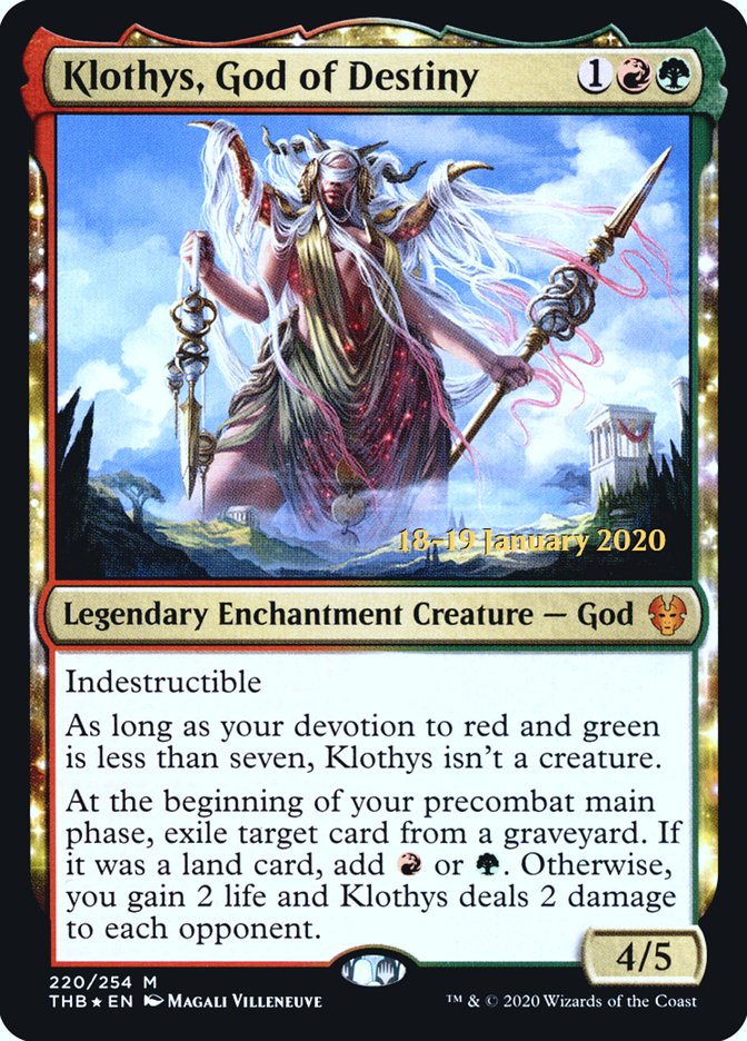 Klothys, God of Destiny [Theros Beyond Death Prerelease Promos] | Gate City Games LLC