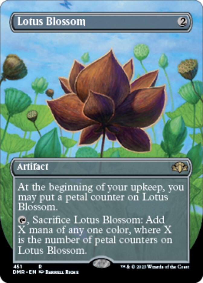 Lotus Blossom (Borderless Alternate Art) [Dominaria Remastered] | Gate City Games LLC