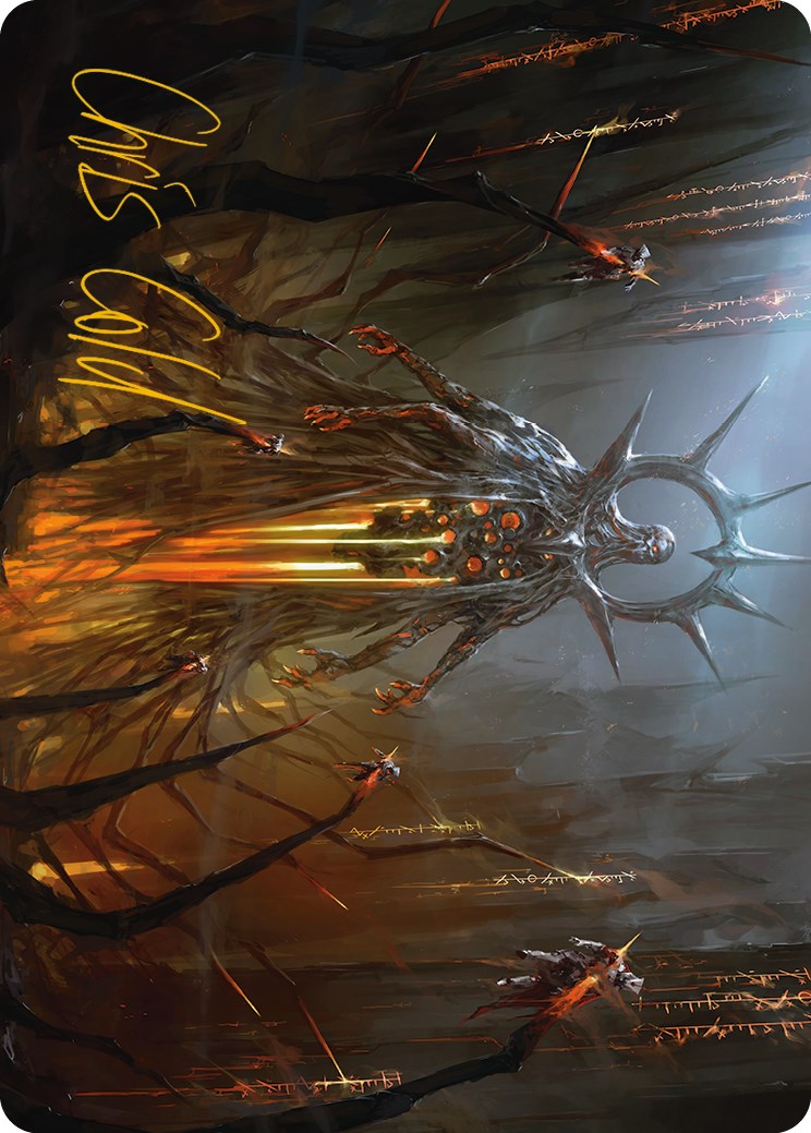 Solphim, Mayhem Dominus Art Card (Gold-Stamped Signature) [Phyrexia: All Will Be One Art Series] | Gate City Games LLC