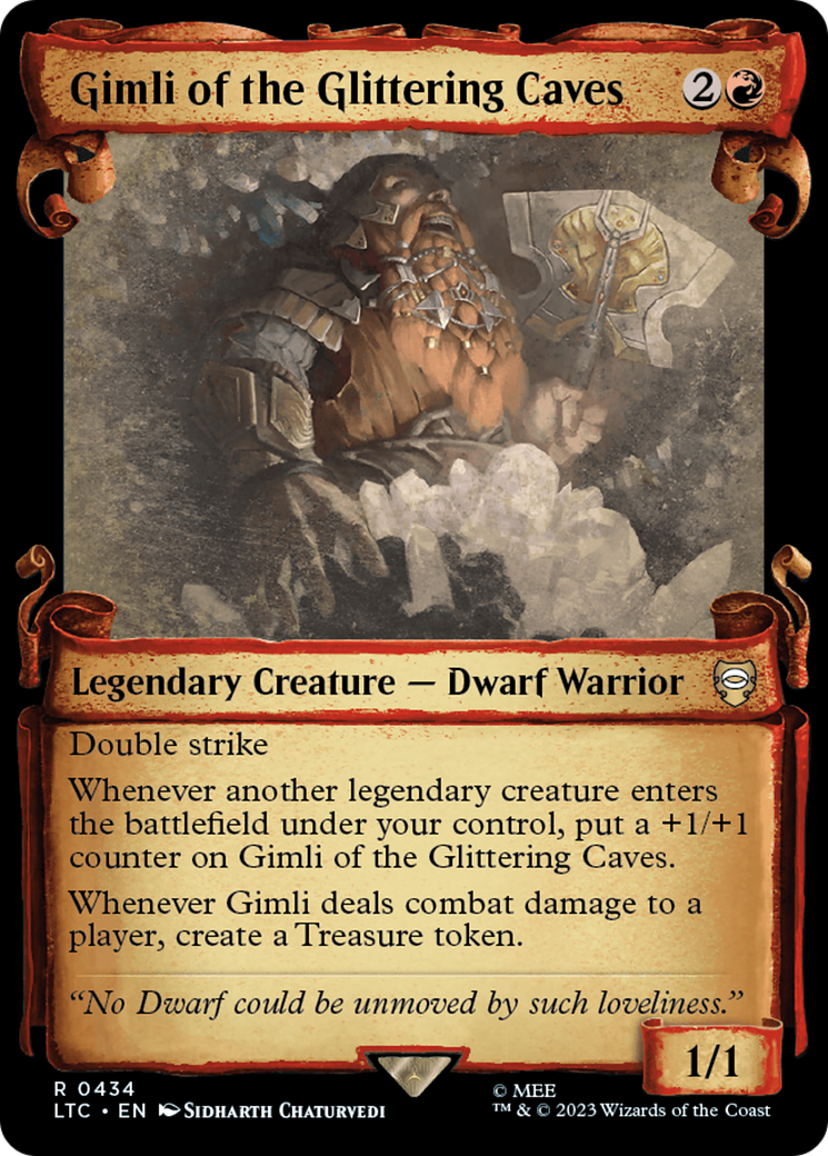 Gimli of the Glittering Caves [The Lord of the Rings: Tales of Middle-Earth Commander Showcase Scrolls] | Gate City Games LLC