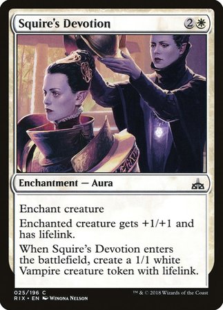 Squire's Devotion [Rivals of Ixalan] | Gate City Games LLC