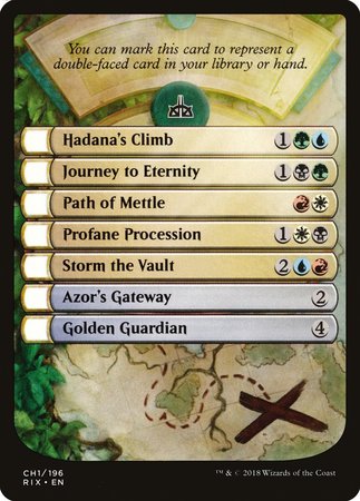 Checklist Card - Rivals of Ixalan [Rivals of Ixalan Tokens] | Gate City Games LLC