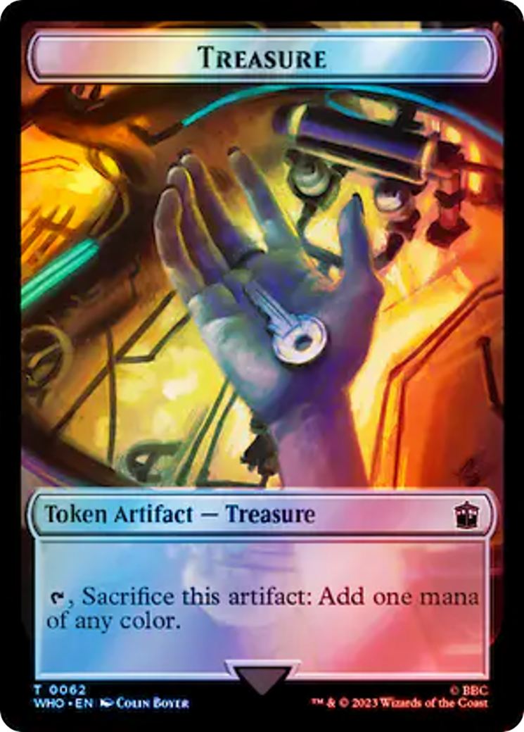 Copy // Treasure (0062) Double-Sided Token (Surge Foil) [Doctor Who Tokens] | Gate City Games LLC