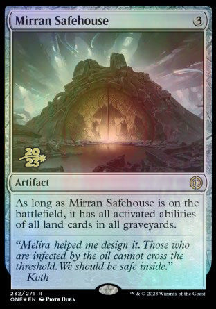 Mirran Safehouse [Phyrexia: All Will Be One Prerelease Promos] | Gate City Games LLC