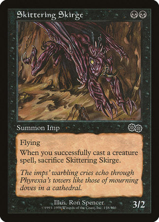 Skittering Skirge [Urza's Saga] | Gate City Games LLC