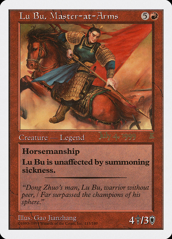 Lu Bu, Master-at-Arms (July 4, 1999) [Portal Three Kingdoms Promos] | Gate City Games LLC