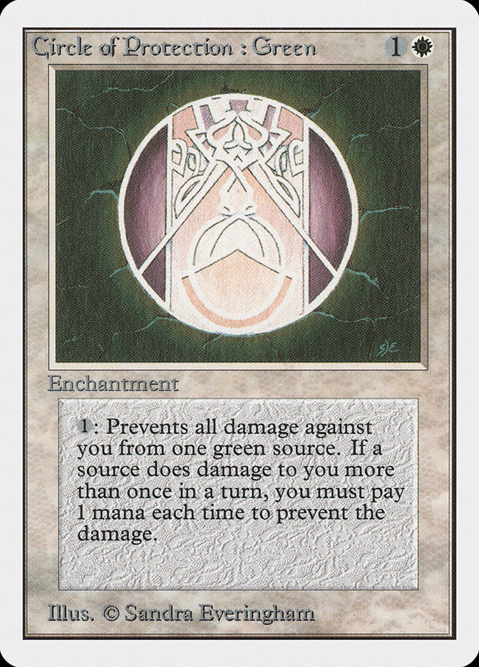 Circle of Protection: Green [Unlimited Edition] | Gate City Games LLC