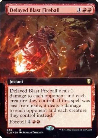 Delayed Blast Fireball (Extended Art) [Commander Legends: Battle for Baldur's Gate] | Gate City Games LLC