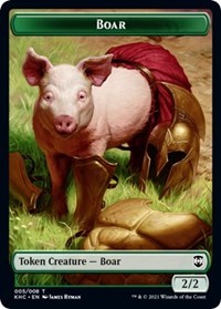 Boar // Spirit Double-sided Token [Kaldheim Commander Tokens] | Gate City Games LLC