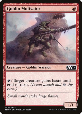 Goblin Motivator [Core Set 2019] | Gate City Games LLC