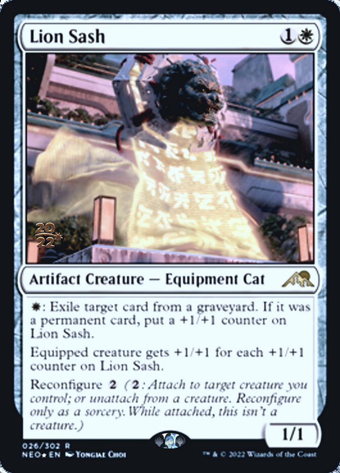 Lion Sash [Kamigawa: Neon Dynasty Prerelease Promos] | Gate City Games LLC