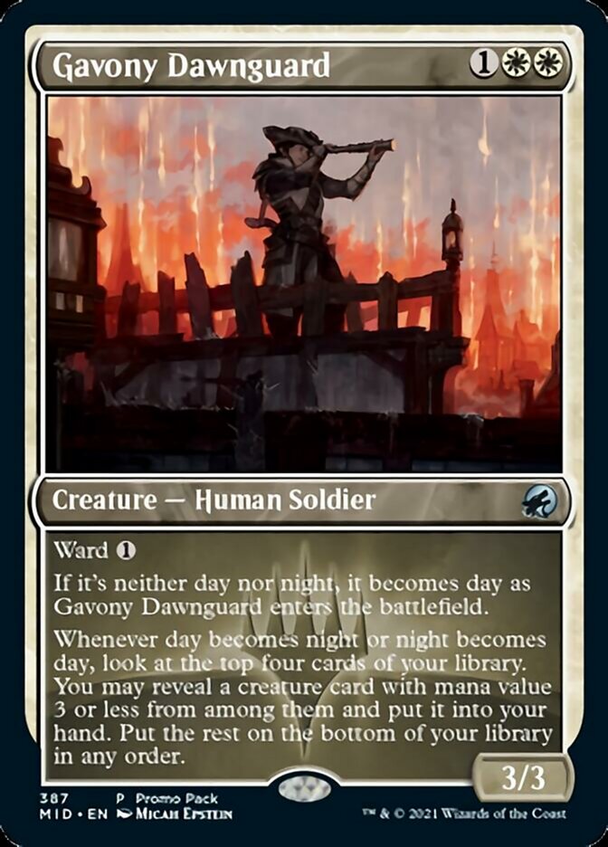 Gavony Dawnguard (Promo Pack) [Innistrad: Midnight Hunt Promos] | Gate City Games LLC
