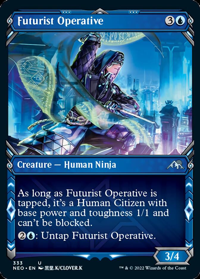 Futurist Operative (Showcase Ninja) [Kamigawa: Neon Dynasty] | Gate City Games LLC