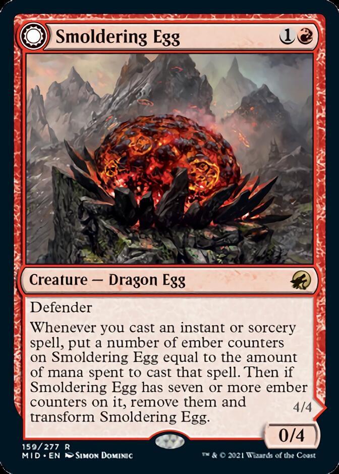 Smoldering Egg // Ashmouth Dragon [Innistrad: Midnight Hunt] | Gate City Games LLC