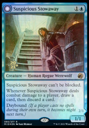 Suspicious Stowaway // Seafaring Werewolf [Innistrad: Midnight Hunt Prerelease Promos] | Gate City Games LLC