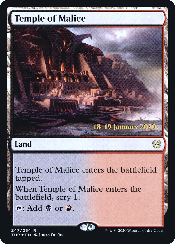 Temple of Malice [Theros Beyond Death Prerelease Promos] | Gate City Games LLC