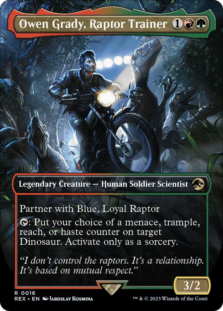 Owen Grady, Raptor Trainer (Borderless) [Jurassic World Collection] | Gate City Games LLC