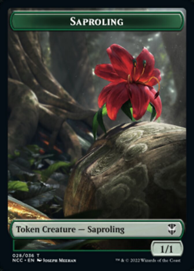 Beast // Saproling Double-sided Token [Streets of New Capenna Commander Tokens] | Gate City Games LLC