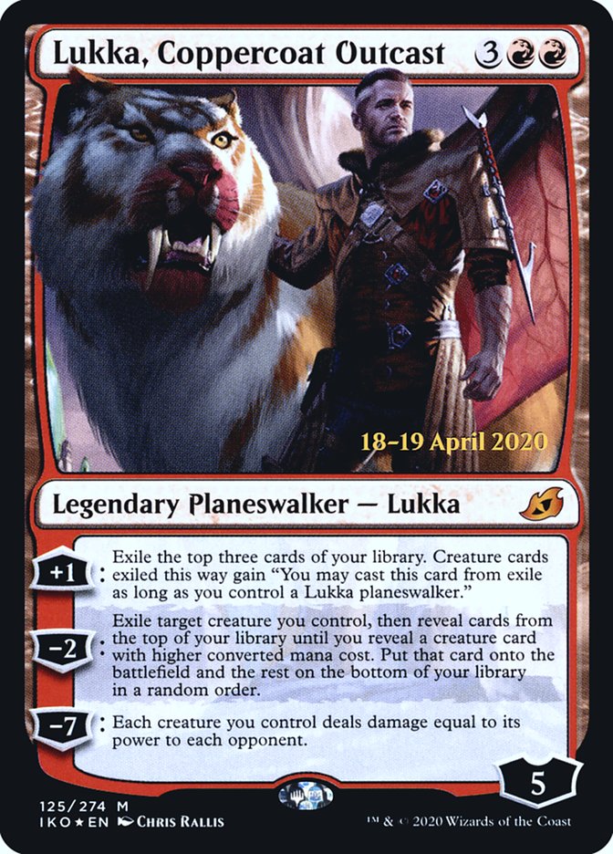 Lukka, Coppercoat Outcast  [Ikoria: Lair of Behemoths Prerelease Promos] | Gate City Games LLC