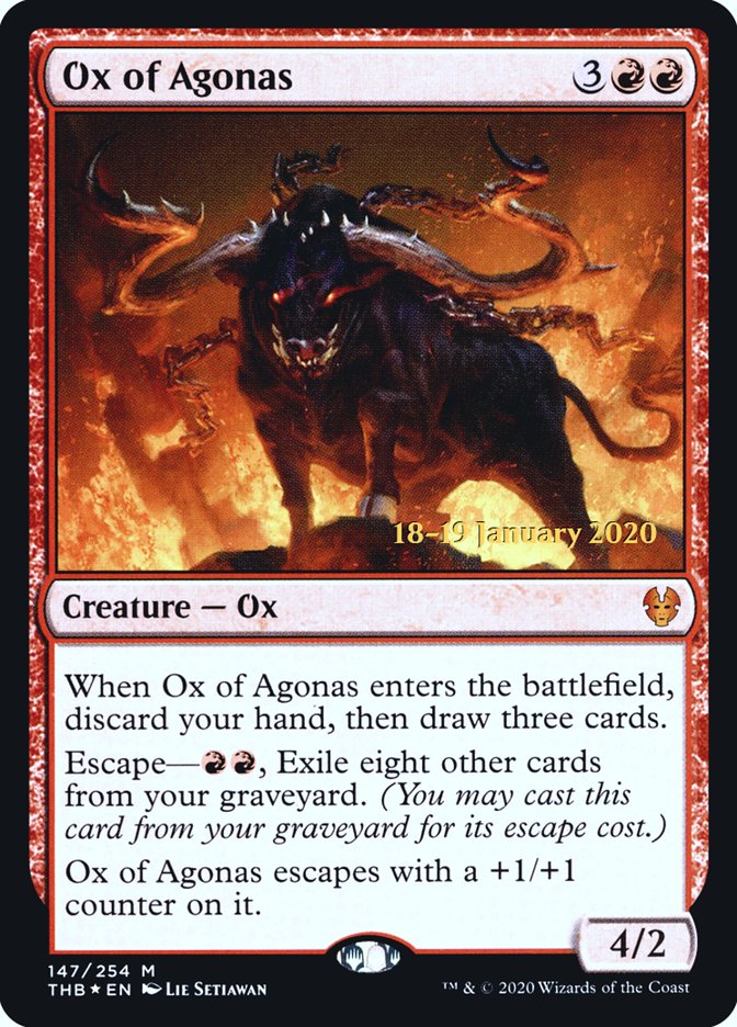 Ox of Agonas [Theros Beyond Death Prerelease Promos] | Gate City Games LLC