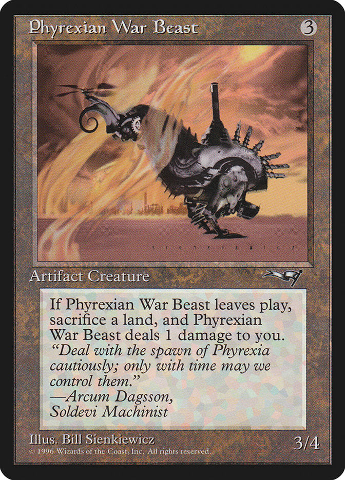 Phyrexian War Beast (Signature on Right) [Alliances] | Gate City Games LLC